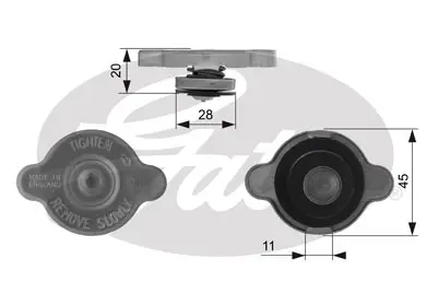 CAPS RC232 RC232 EXPANSION TANK CAP       Gates 