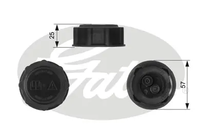 CAPS RC233 RC233 EXPANSION TANK CAP       Gates 
