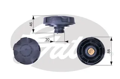 CAPS RC241 RC241 EXPANSION TANK CAP       Gates 