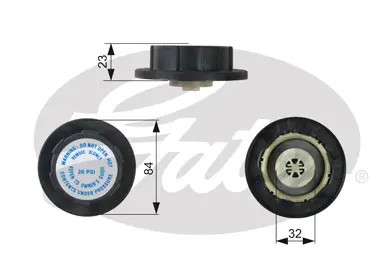 CAPS RC242 RC242 EXPANSION TANK CAP       Gates 