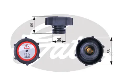 CAPS RC243 RC243 EXPANSION TANK CAP       Gates 