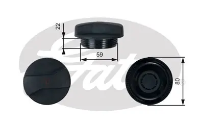 CAPS RC245 RC245 EXPANSION TANK CAP       Gates 
