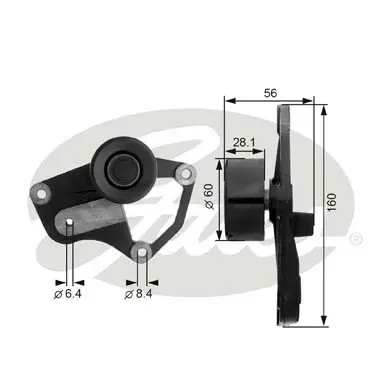 DA TENSIONERS T36021 DRIVEALIGN MV IDLER Gates 