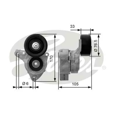DA TENSIONERS T38421 DRIVEALIGN MV TENS Gates 