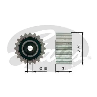 PG tensioners T41236 POWERGRIP IDLER Gates 