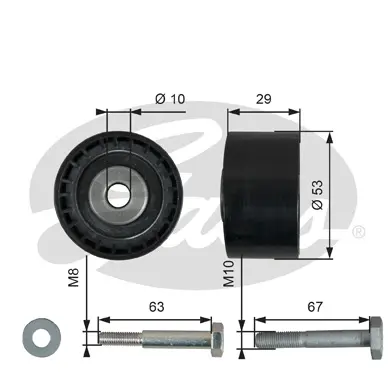 PG tensioners T42140 POWERGRIP IDLER Gates 