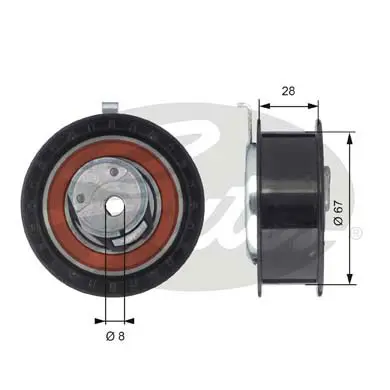 PG tensioners T43052 POWERGRIP TENSIONER Gates 