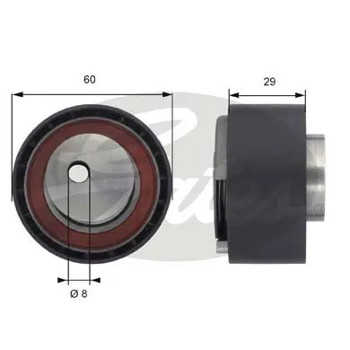 PG tensioners T43055 POWERGRIP TENSIONER Gates 