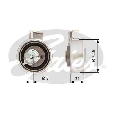 PG tensioners T43072 POWERGRIP TENSIONER Gates 