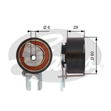 PG tensioners T43158 POWERGRIP TENSIONER Gates 