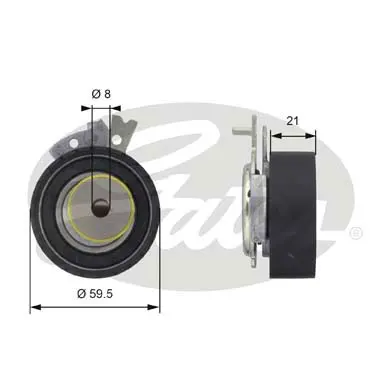 PG tensioners T43161 PG TENSIONER PULLEY*IC* Gates 