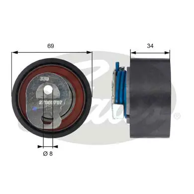 PG tensioners T43163 POWERGRIP TENSIONER Gates 