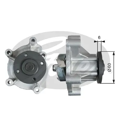 WP WP0134 WATERPUMP Gates 