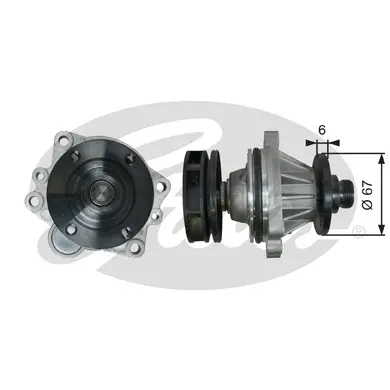 WP WP0141 WATERPUMP Gates 