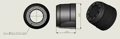 BRAKE DRUM 10 STUD RW (300S) (F) Granning 