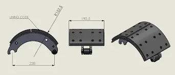 BRAKE SHOE ASSY QFIT FWE-11 Granning 