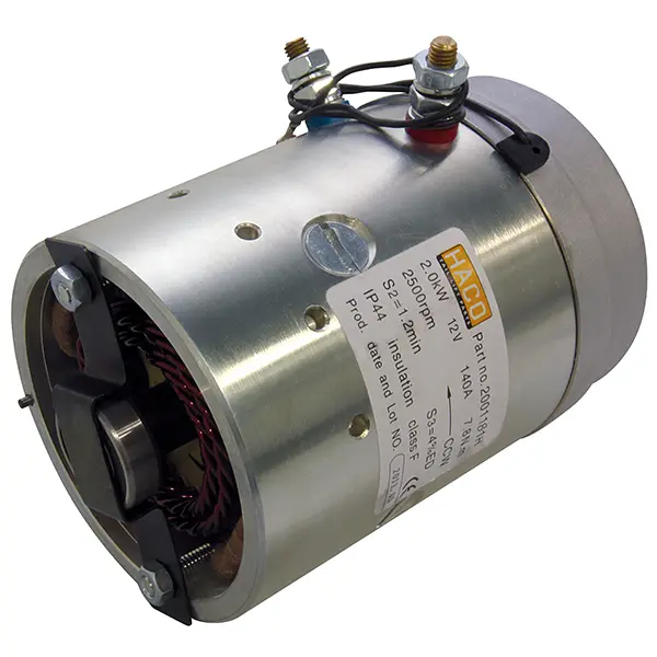 Motor 2,0kW 12V open female counterclock Zepro, Bär Cargolift 