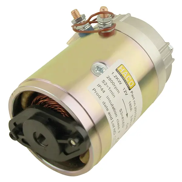 Motor 1,2kW 12V open female clockwise HA MBB Palfinger 
