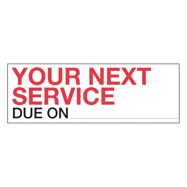 Klistremerke "Neste service" Haco 