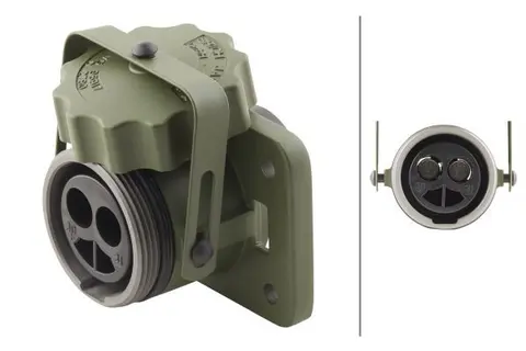 Natokontakt 2-pol Hunn m/skrulokk 50mm² Hella