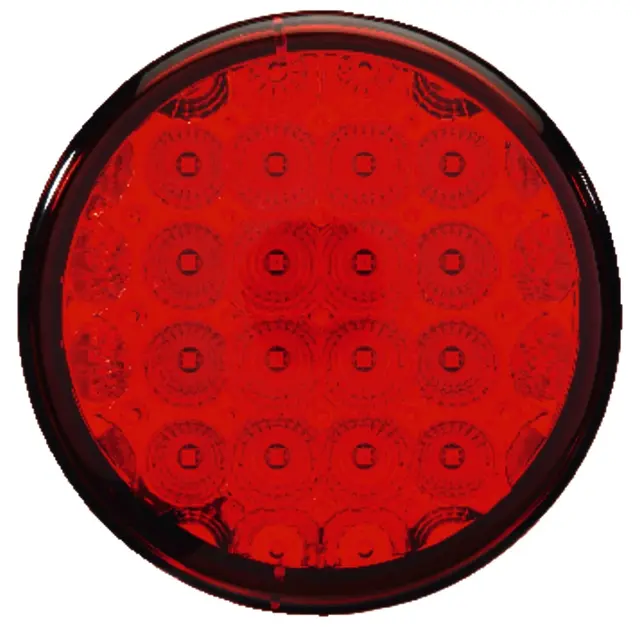 LED Bak-/bremselykt rødt glass 24 led Hella 