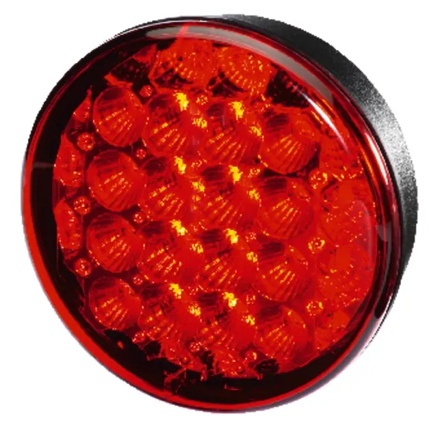 LED Bak-/bremselykt rødt glass 24 led Hella 