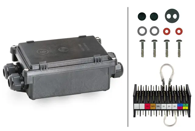 Kobl.boks, ADR/IP69K. 4xM20 Hella 