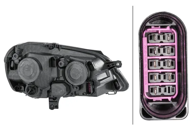 FF-H7/H1-hovedlyskaster, VW Polo IV Ve. Hella 