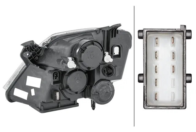 Lysk. H1/H7 Opel Meriva 05/03-05/10 Hø Hella 