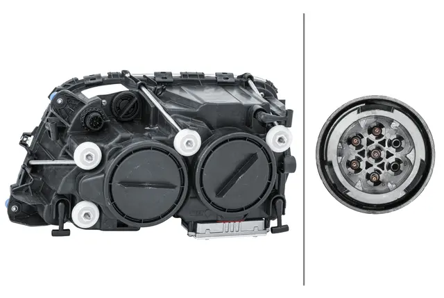 Lysk. Bi-Xenon MB Actros 10/02- Hø. Hella 