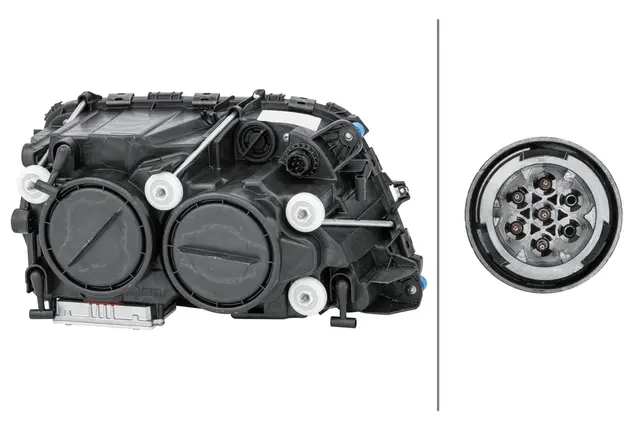 Lysk. Bi-Xenon MB Actros 10/02- Ve. Hella 