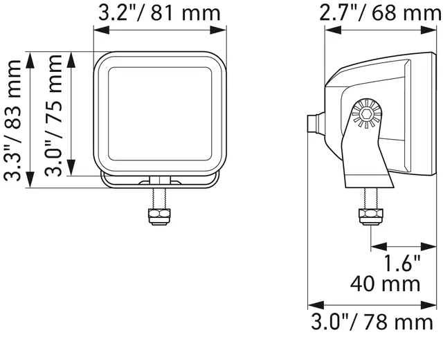LED CUBE KIT 3.2" SPOTLIGHT          1FA Hella 