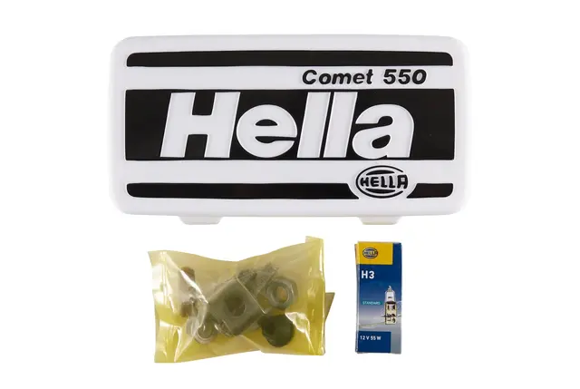 Comet 550 Fjernlys H3 12V 55W m/kappe Hella 