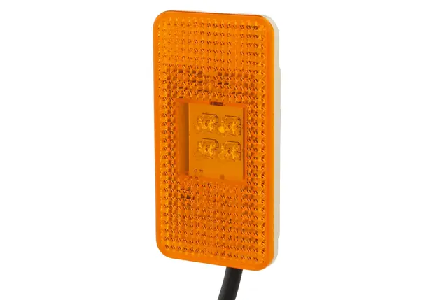 LED Sidemarkeringslykt 24v 4led Gul Hella 