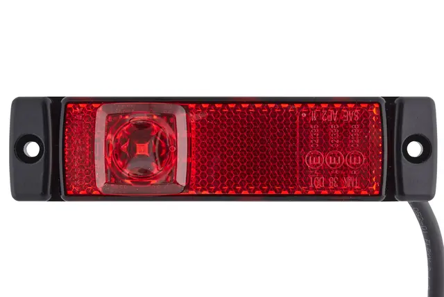 LED Markeringslykt 24V 1Led Rød 300mm Hella 