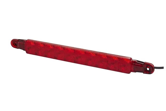 LED Bremselykt 12V Rødt glass 10 Led Hella 