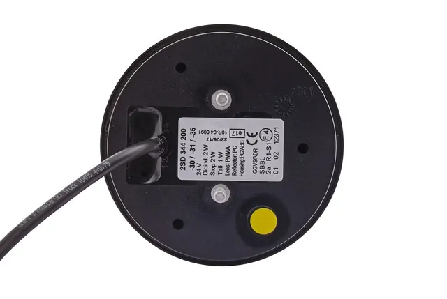LED Baklykt rødt glass 12rød/12gul led Hella 