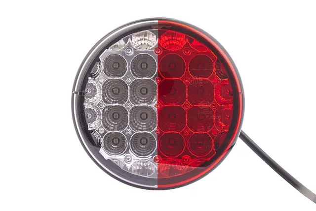 LED Baklykt rødt glass 12rød/12gul led Hella 