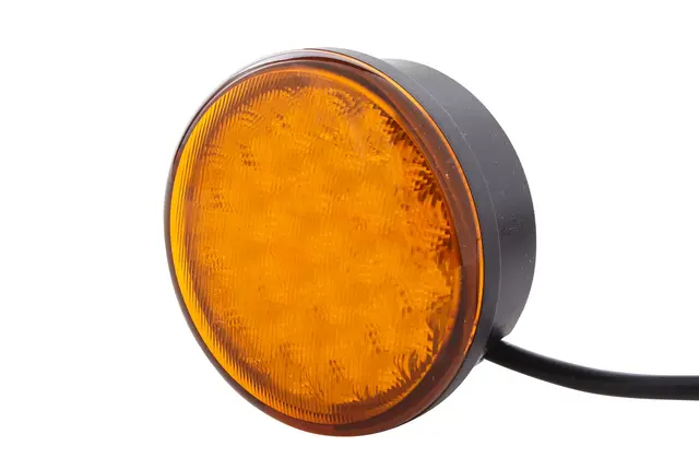 LAMP AMBER SIGNAL 83MM RND MD12/24   2XD Hella 