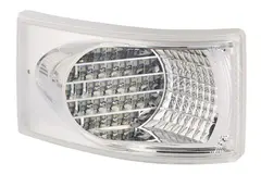 Blinklys LED 24v hvitt glass Hella