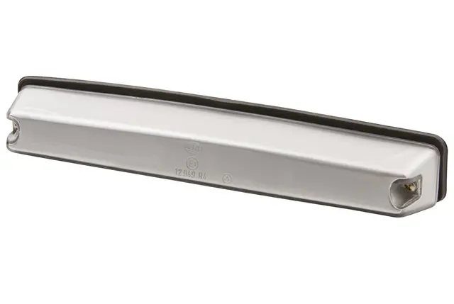 Lykt skilt sølvfarget påbygg. 260x45mm Hella 
