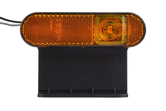 Sidemarkeringslykt LED 24v Gul m.holder Hella 