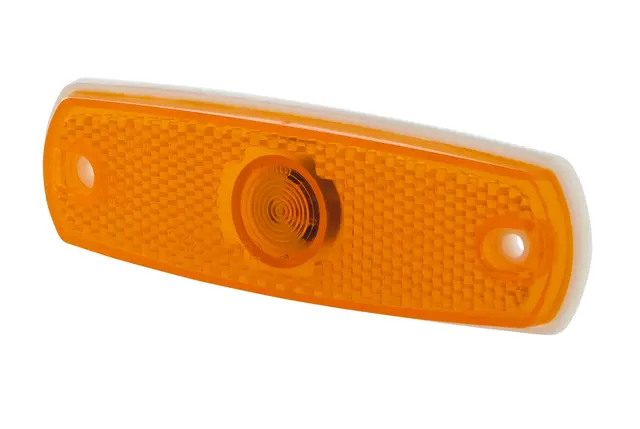 Lykt sidemarkering m/refl. 12V gul m/pæ. Hella 