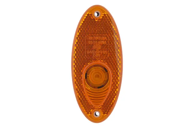 Lykt sidemarkering m/refleks gul/12V pæ. Hella 