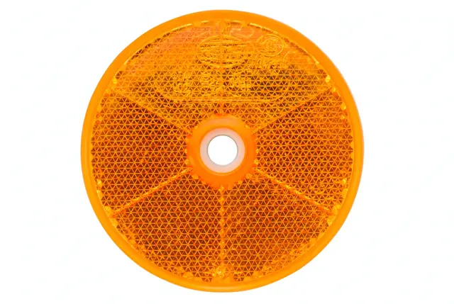 Rund Reflex Gul 60mm hull Ø6mm Hella 