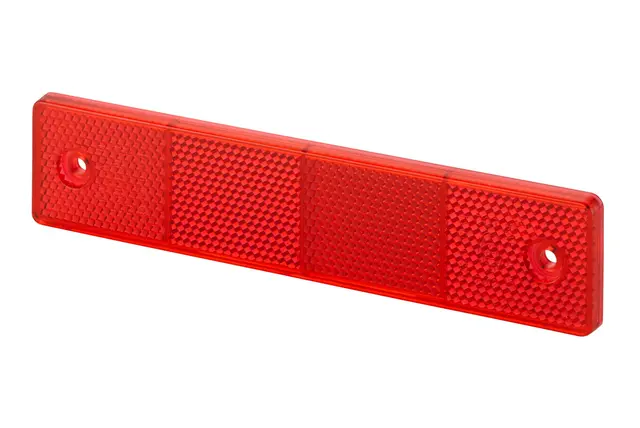 Refleks rød rektangulær 180x40x6,5mm Hella 