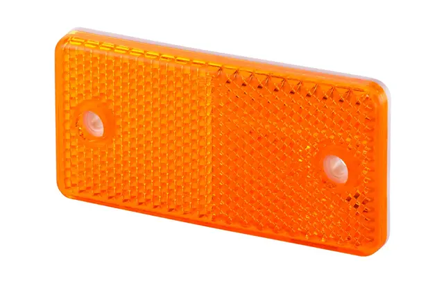 Firkant Refleks Gul 94x44mm hull 2xØ4,3m Hella 