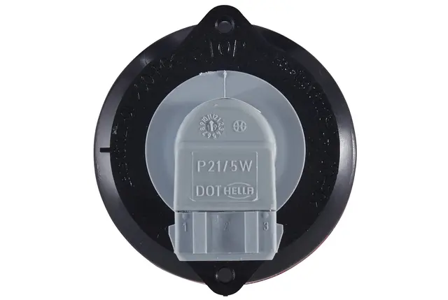 Baklykt rødt glass m/pære 24V Hella 