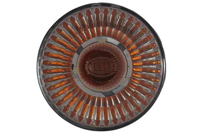 Blinklykt grått glass m/pære 24V Gul Hella 