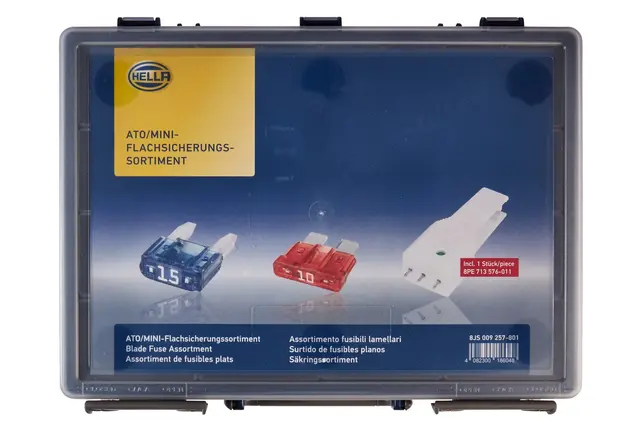 Sortimentkoffert ATO/mini bladsikringer Hella 